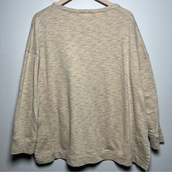 J. Jill Fit Women Sweater XL Tan Scoop Neck‎ Boxy Oversized Casual Lounge Travel - Picture 8 of 10